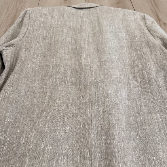 Vintage 80s/90s Harvé Benard Women's Light Beige Linen Blazer Jacket Size 16W - Picture 13 of 14